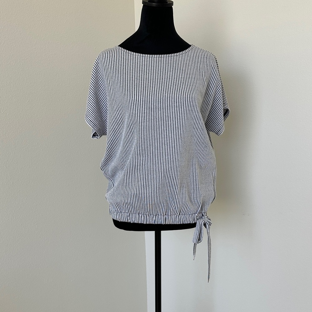 Striped Black and White Women's Top